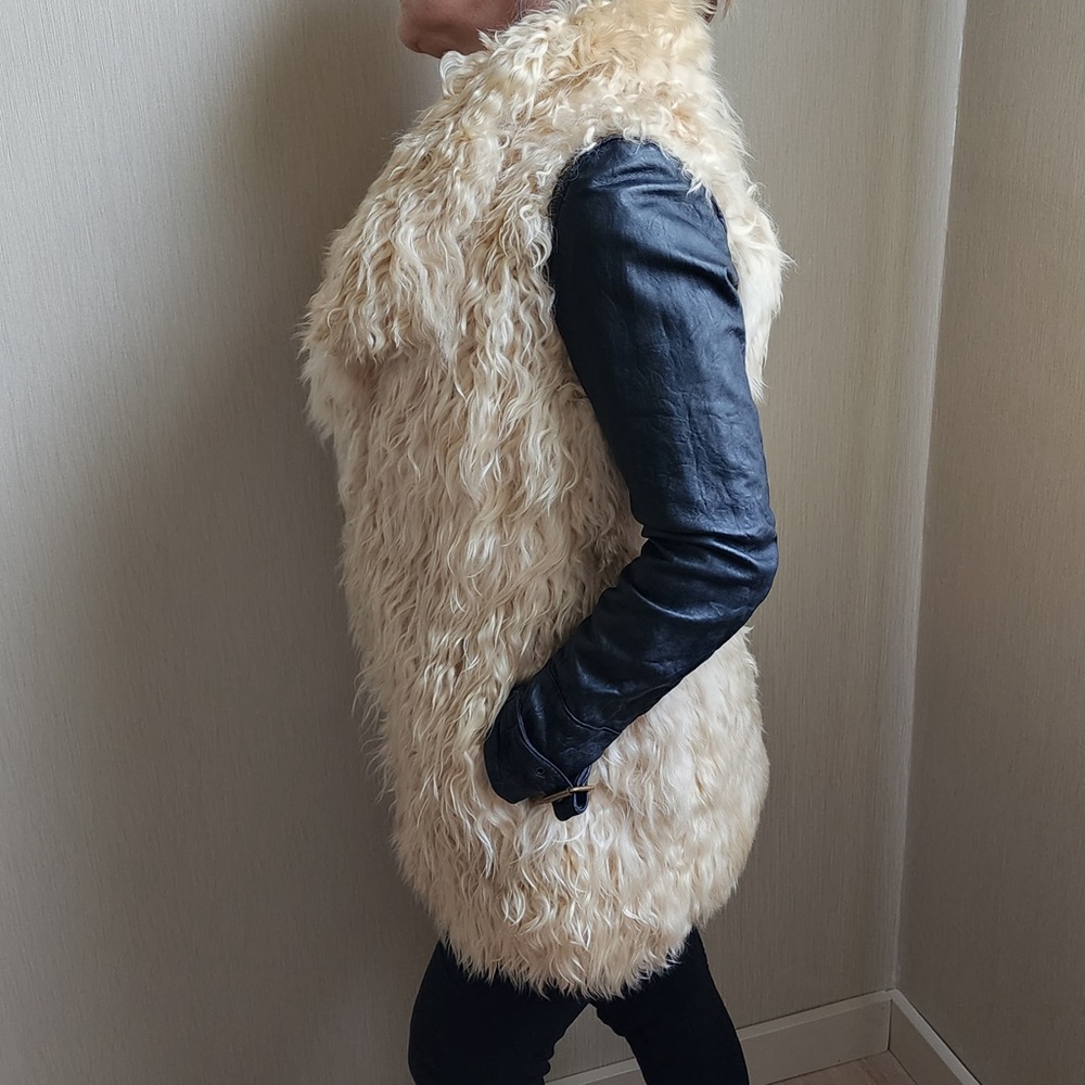 Genuine Goat Fur wRemovable Gen Leather Sleeves Made in Argentina Jacket… - Picture 3 of 16